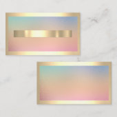 Champaign Gold Lijst Metal Ombre Holographic Visitekaartje (Voorkant / Achterkant)