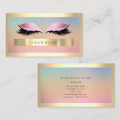 Champaign Gold Lijst Metal Ombre Pink Rose Makeup Visitekaartje (Voorkant / Achterkant)