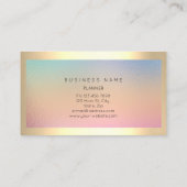 Champaign Gold Lijst Metal Ombre Pink Rose Makeup Visitekaartje (Achterkant)