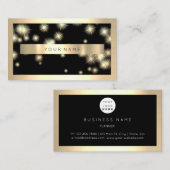 Champaign Gold Lijst Metallic Black Luxury VIP Visitekaartje (Voorkant / Achterkant)