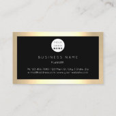 Champaign Gold Lijst Metallic Black Luxury VIP Visitekaartje (Achterkant)