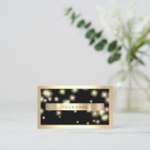 Champaign Gold Lijst Metallic Black Luxury VIP Visitekaartje (Staand voorkant)
