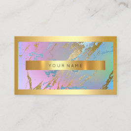 Champaign Gold Lijst Metallic heldere roze marmer Visitekaartje