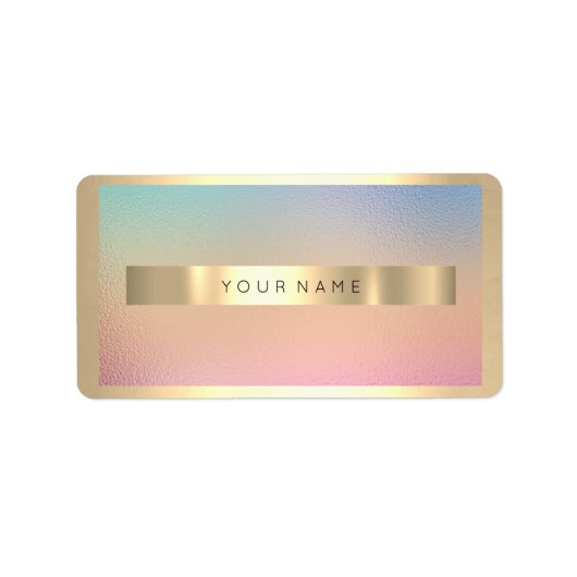 Champaign Gold Lijst Metallic Ombre Luxury VIP Bus Etiket (Voorkant)