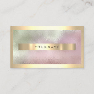Champaign Gold Lijst Metallic Ombre Mint Pink Visitekaartje