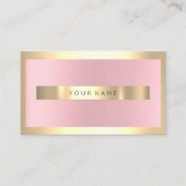 Champaign Gold Lijst Metallic Sparkly Pink Blush Visitekaartje (Voorkant)
