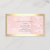 Champaign Gold Lijst Metallic Sparkly Pink Glitter Visitekaartje (Achterkant)