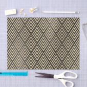 Champaign Gold Metallic Black VIP Chevron Art Deco Tissuepapier (Craft)