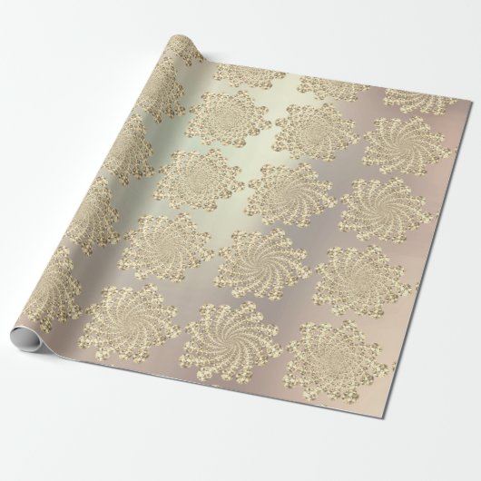 Champaign Gold Swarovski Crystals Spirale Infinity Cadeaupapier (Uitgerold)