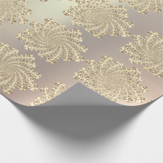 Champaign Gold Swarovski Crystals Spirale Infinity Cadeaupapier (Hoek)