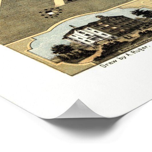 Champaign, IL Panoramic Map - 1869 Poster (Hoek)