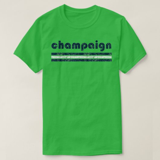 Champaign Illinois Retro Weathered T-shirt (Design voorkant)