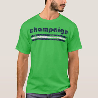 Champaign Illinois Retro Weathered T-shirt