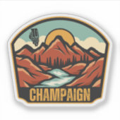 Champaign, Illinois Sticker (Voorkant)