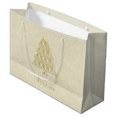 Champaign Joyoux Noel Gift Bag Groot Cadeauzakje (Voorkant Gekanteld)