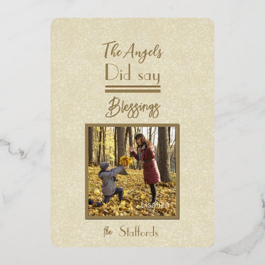 Champaign Joyoux Noel Photo Christmas Kaart (Achterkant)