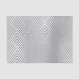 Champaign Silver Gray Metallic Chevron Art Deco Tissuepapier