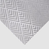 Champaign Silver Gray Metallic Chevron Art Deco Tissuepapier (Detail)