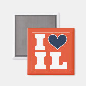 Champaign Urbana (IL) Football Watch Party Koelkas Magneet (Voorkant / Achterkant)