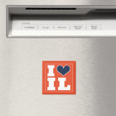 Champaign Urbana (IL) Football Watch Party Koelkas Magneet (Insitu (Vaatwasser))