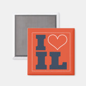 Champaign Urbana (IL) Football Watch Party Koelkas Magneet (Voorkant / Achterkant)