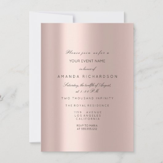 Champaigne Bubbels Glas Zilver Grijs Diamant Roze Kaart (Voorkant)