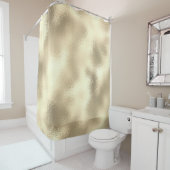 Champaigne Faux Gold Metallic Abstract glas Douchegordijn (In situ)