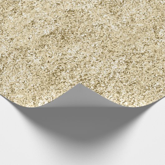 Champaigne Faux Gold Metallic gesmolten Abstract Cadeaupapier (Hoek)