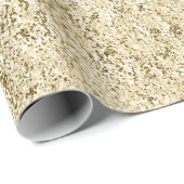 Champaigne Faux Gold Metallic gesmolten Abstract Cadeaupapier (Rol Hoek)