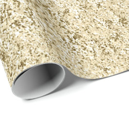 Champaigne Faux Gold Metallic gesmolten Abstract Cadeaupapier