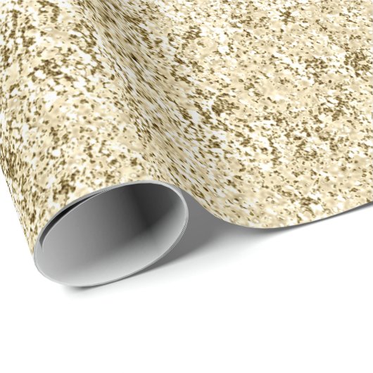 Champaigne Faux Gold Metallic gesmolten Abstract Cadeaupapier (Rol Hoek)