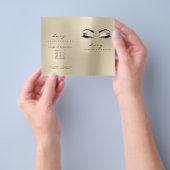 Champaigne Glitter Makeup Eye Lash Printerbrochure Flyer (Hand)