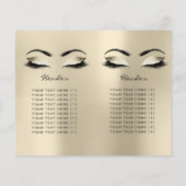Champaigne Glitter Makeup Eye Lash Printerbrochure Flyer (Achterkant)