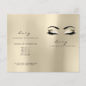 Champaigne Glitter Makeup Eye Lash Printerbrochure Flyer (Voorkant)