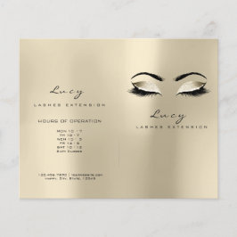 Champaigne Glitter Makeup Eye Lash Printerbrochure Flyer