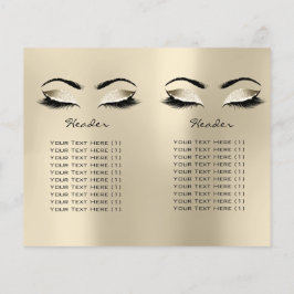 Champaigne Glitter Makeup Eye Lash Printerbrochure Flyer
