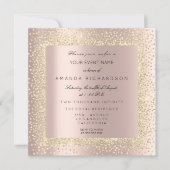 Champaigne Gold Black Confetti Sepia Glitter Roos Kaart (Voorkant)