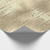 Champaigne Gold Glass Egyptisch Script Hieroglyphs Cadeaupapier (Hoek)