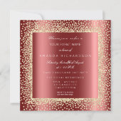 Champaigne Gold Glitter Black Burgundy Confett Kaart (Voorkant)