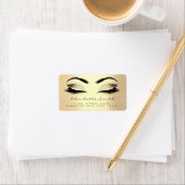 Champaigne Gold Makeup Lashes Return Adress RSVP Etiket (Insitu)