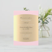 Champaigne Gold Polka Dots Sepia Roos Pink Pastel Kaart (Staand voorkant)