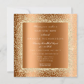 Champaigne Goud Glitter Zwart Confetti Honing VIP Kaart (Voorkant)