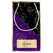 Champaigne Goud Paarse Violet Marmer Zwart Grijs Klein Cadeauzakje (Achterkant)