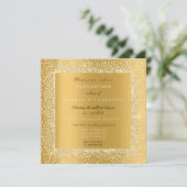 Champaigne Goud Zwart Confetti Sepia Glitter VIP Kaart (Staand voorkant)