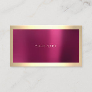 Champaigne Gouden Frame Metallic Burgundy Minimal Visitekaartje