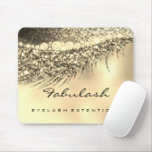 Champaigne Lux Gold Glitter Beauty Lashes Name Muismat (Met muis)