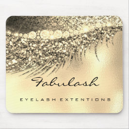 Champaigne Lux Gold Glitter Beauty Lashes Name Muismat