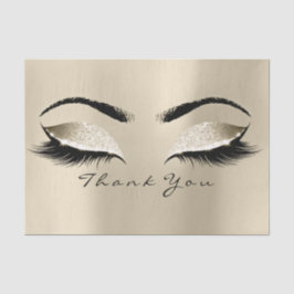 Champaigne Sepia BridalGold Glitter Dank je ogen Tissuepapier