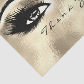 Champaigne Sepia Bruids Glitter Dank Ogen Goud Tissuepapier (Detail)