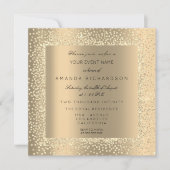 Champaigne Sepia Goud Glitter Zwart Confetti VIP Kaart (Voorkant)